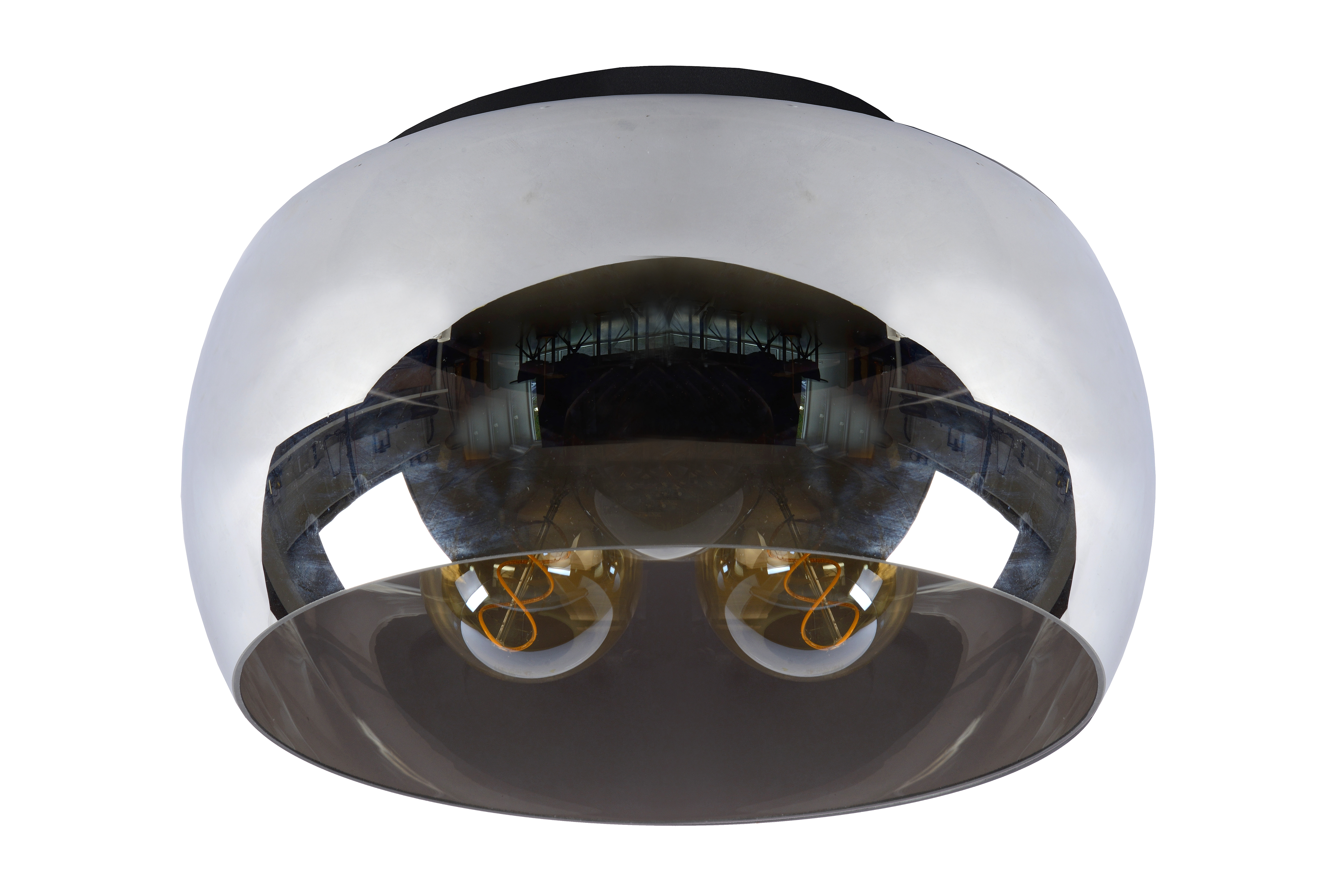 Lucide OLIVIA - Flush ceiling light - Ø 40 cm - 3xE27 - Smoke Grey